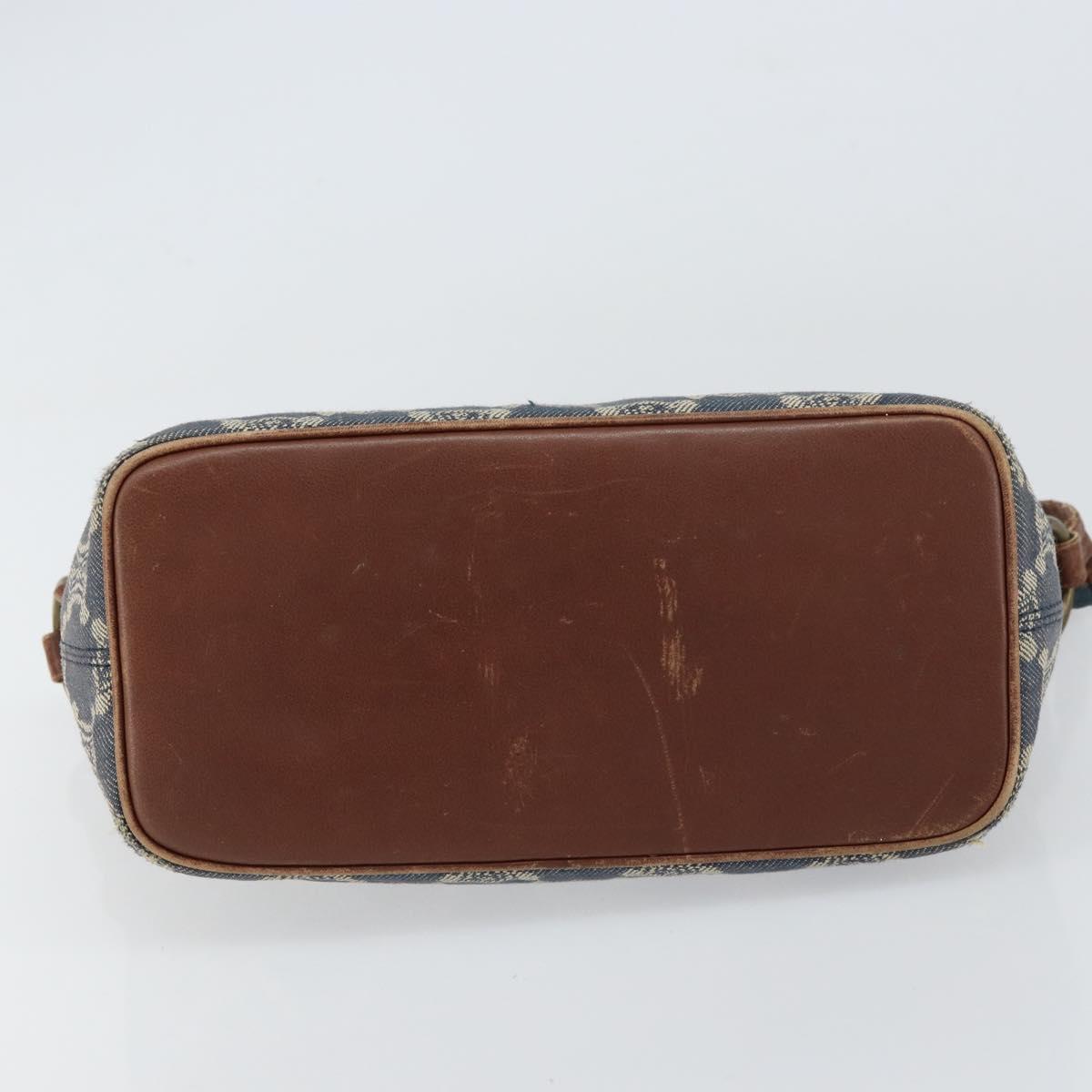 CELINE Paris Macadam Canvas Shoulder Bag Blue Auth 157144