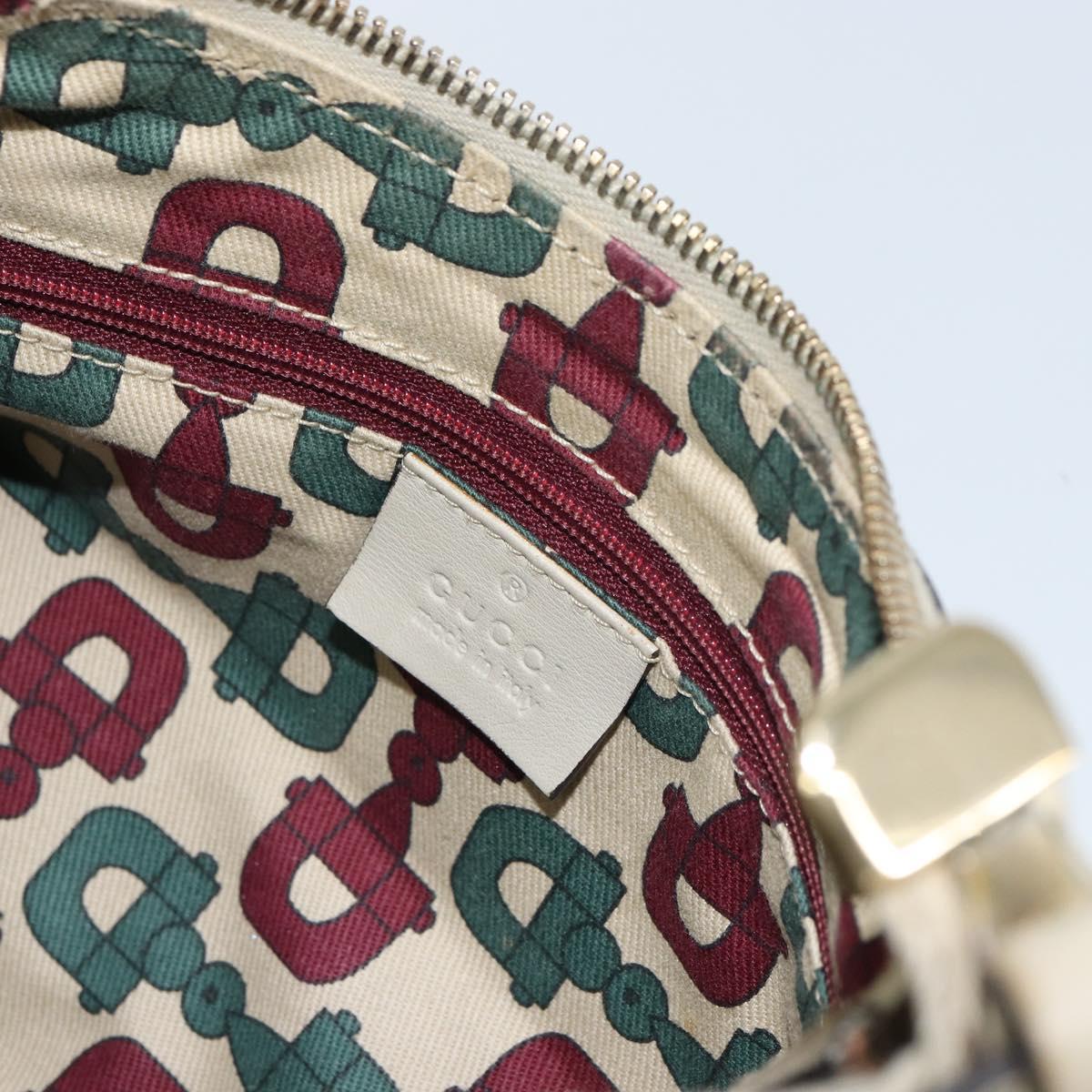 GUCCI GG Canvas Guccissima Abbey Hand Bag Leather Beige 190525 Auth 157153