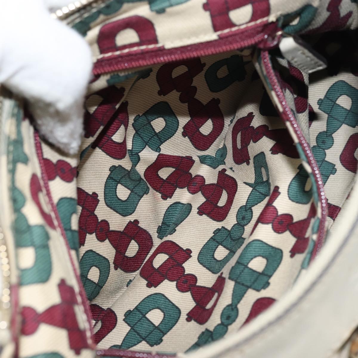 GUCCI GG Canvas Guccissima Abbey Hand Bag Leather Beige 190525 Auth 157153