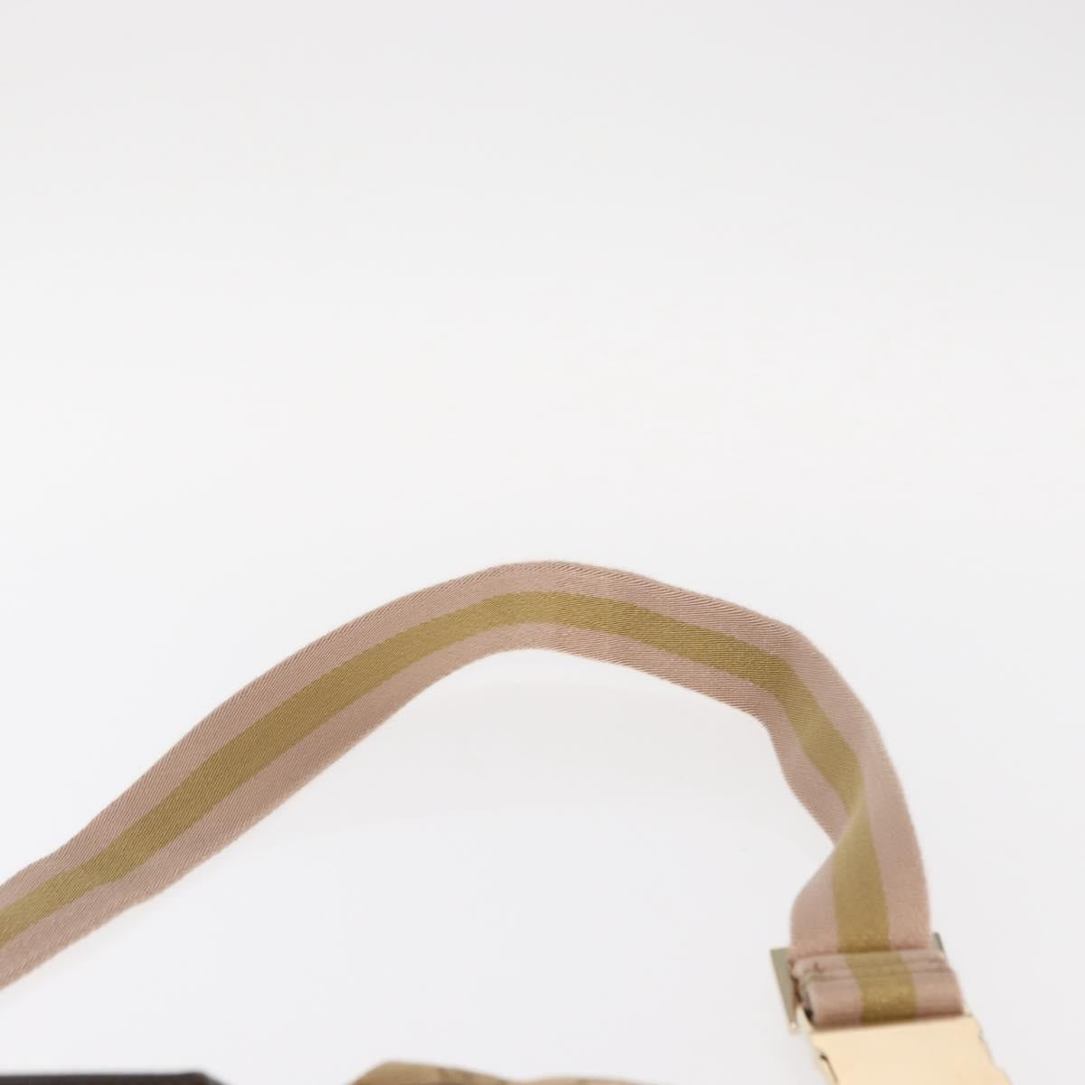GUCCI GG Canvas Sherry Line Waist bag Beige Gold 28566 Auth 157154