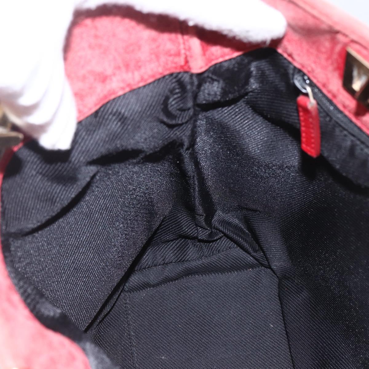 GUCCI GG Canvas Tote Bag Gold Red 002 1099 Auth 157156