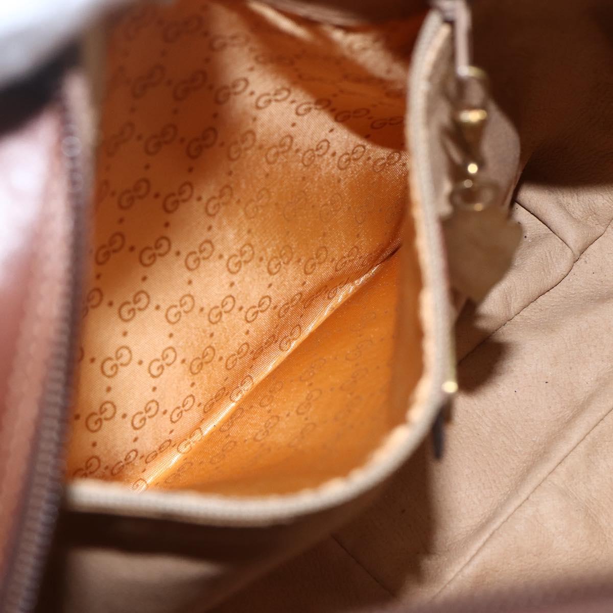 GUCCI Micro GG Supreme Shoulder Bag PVC Beige Gold 001 406 0790 Auth 157157