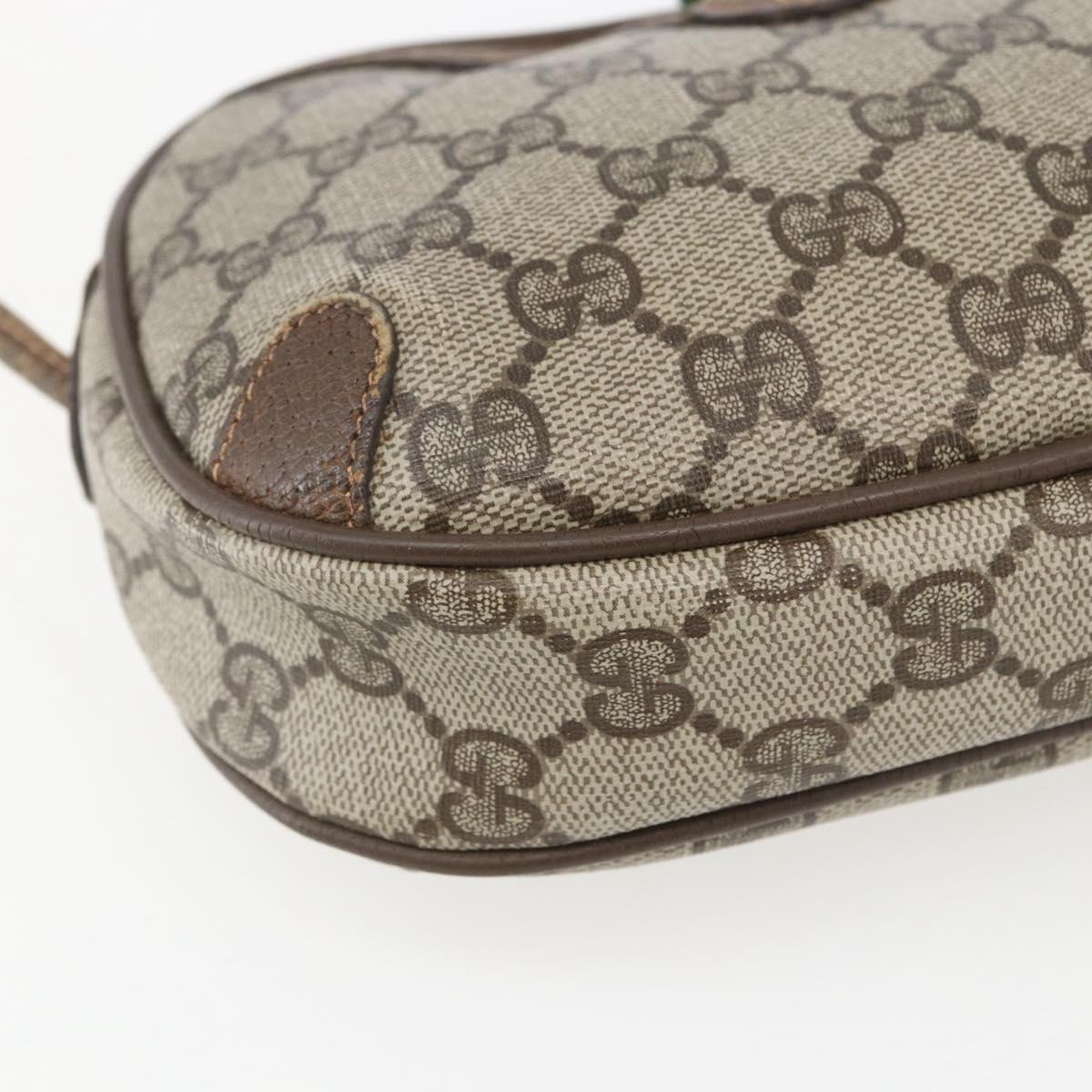 GUCCI GG Supreme Web Sherry Line Bag PVC Beige Red Green 89 02 066 Auth 157159