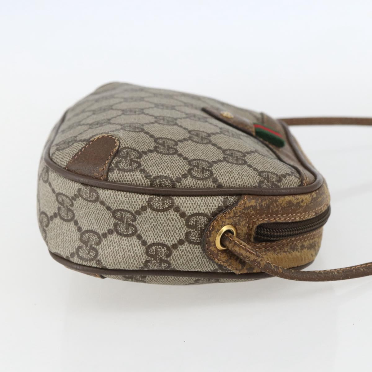 GUCCI GG Supreme Web Sherry Line Bag PVC Beige Red Green 89 02 066 Auth 157159