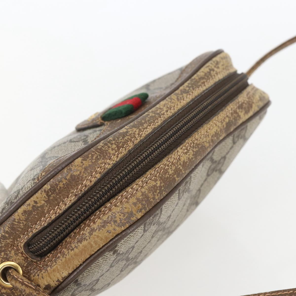 GUCCI GG Supreme Web Sherry Line Bag PVC Beige Red Green 89 02 066 Auth 157159