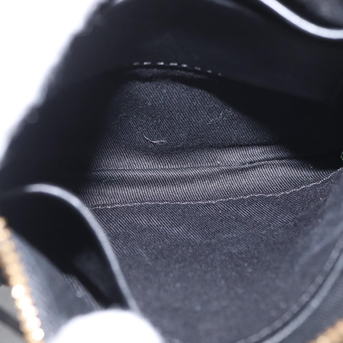 MCM Shoulder Bag Leather Black Gold Auth 157161V