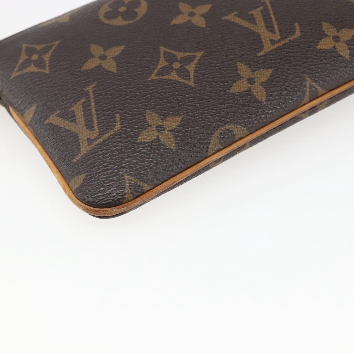 LOUIS VUITTON Monogram Chain Pochette Mila MM Pouch M60094 LV Auth 157172V