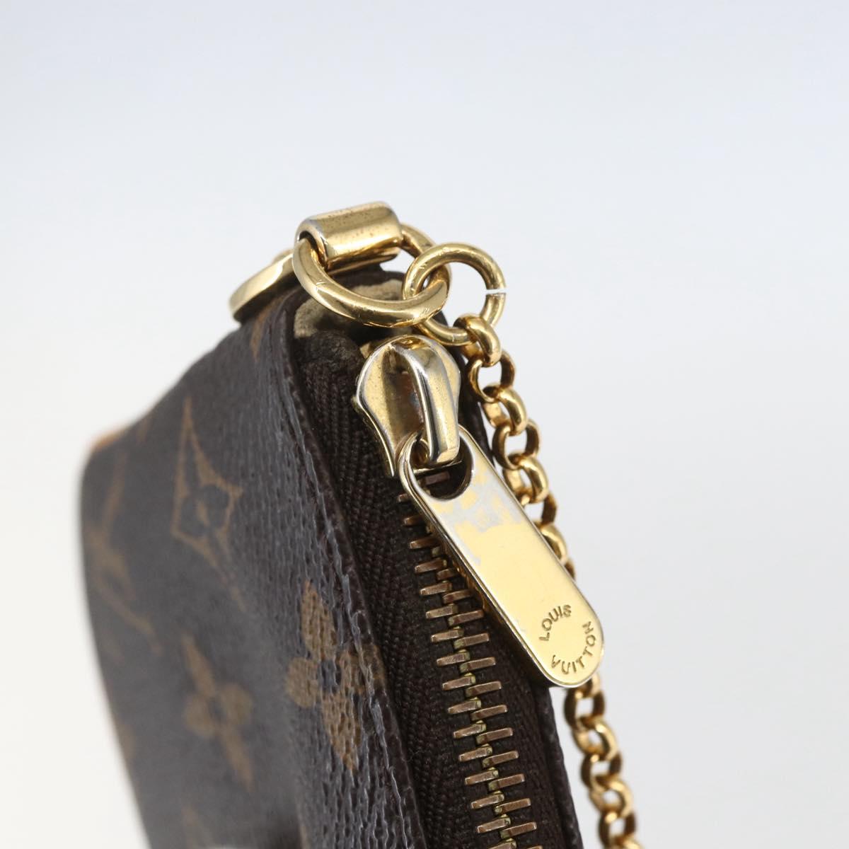 LOUIS VUITTON Monogram Chain Pochette Mila MM Pouch M60094 LV Auth 157172V