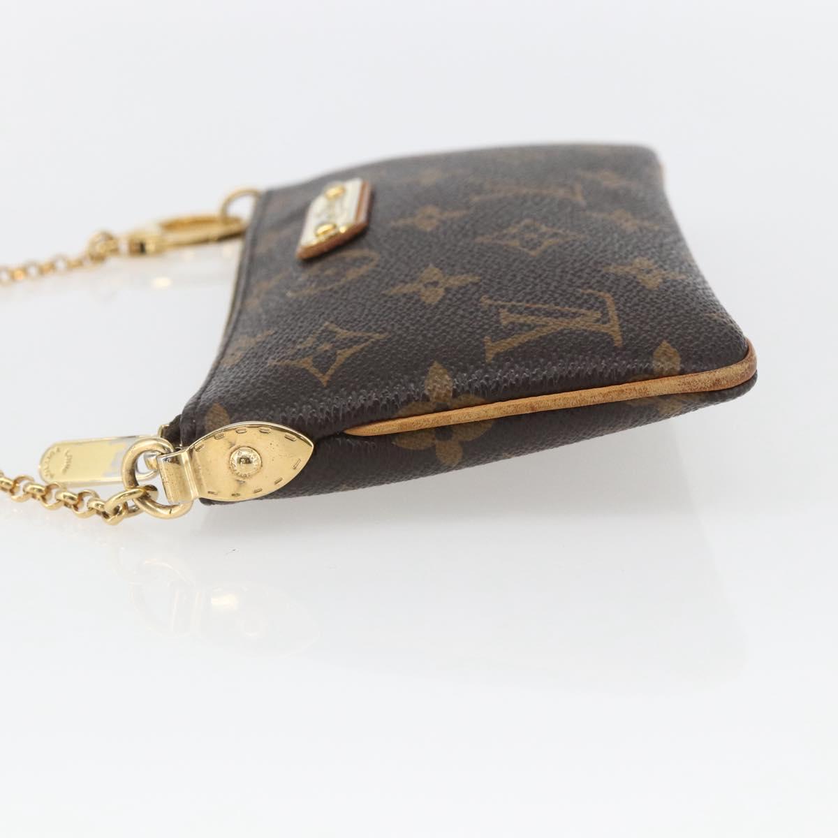 LOUIS VUITTON Monogram Chain Pochette Mila MM Pouch M60094 LV Auth 157172V