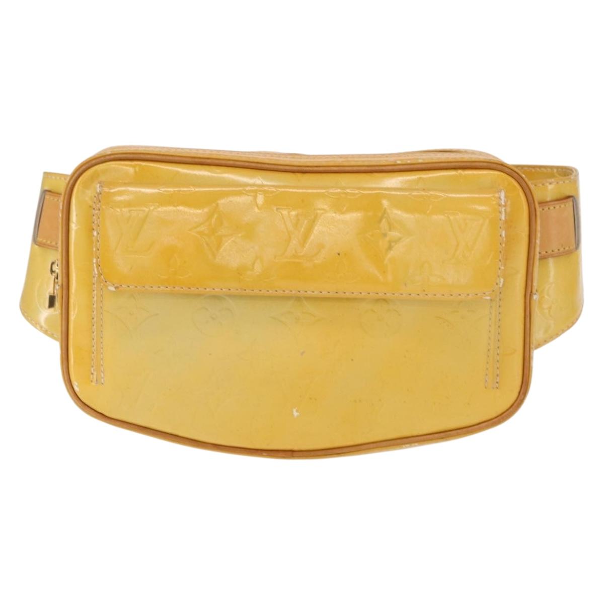 LOUIS VUITTON Monogram Vernis Fulton Waist bag Gris M91041 LV Auth 157185