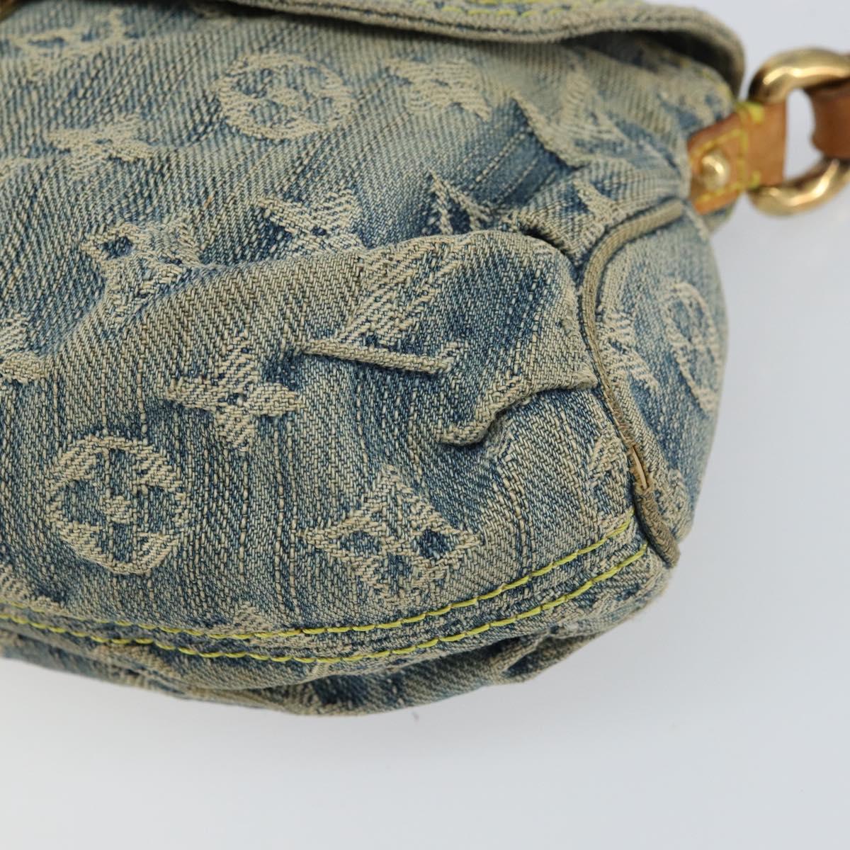 LOUIS VUITTON Monogram Denim Mini Preity Shoulder Bag Blue M95050 Auth 157186