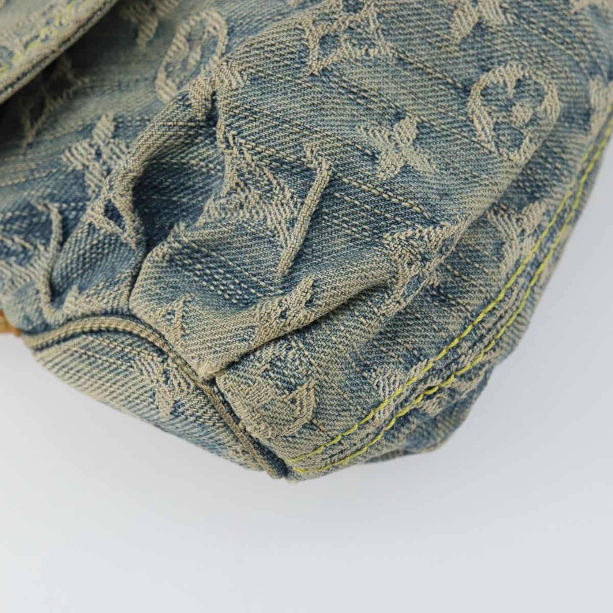 LOUIS VUITTON Monogram Denim Mini Preity Shoulder Bag Blue M95050 Auth 157186
