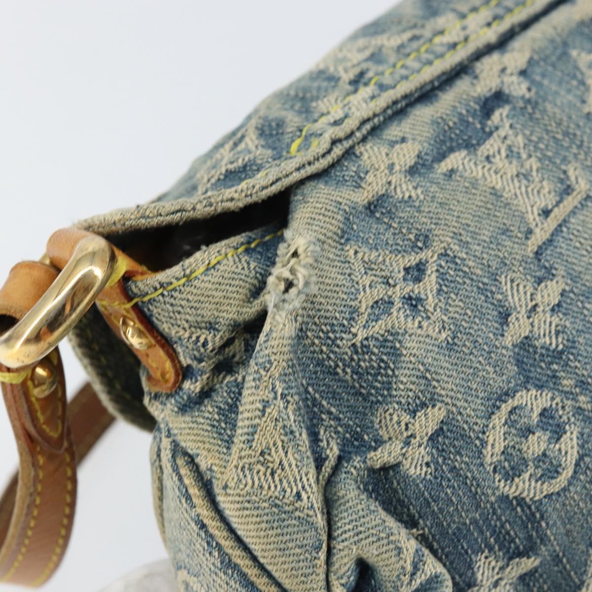 LOUIS VUITTON Monogram Denim Mini Preity Shoulder Bag Blue M95050 Auth 157186