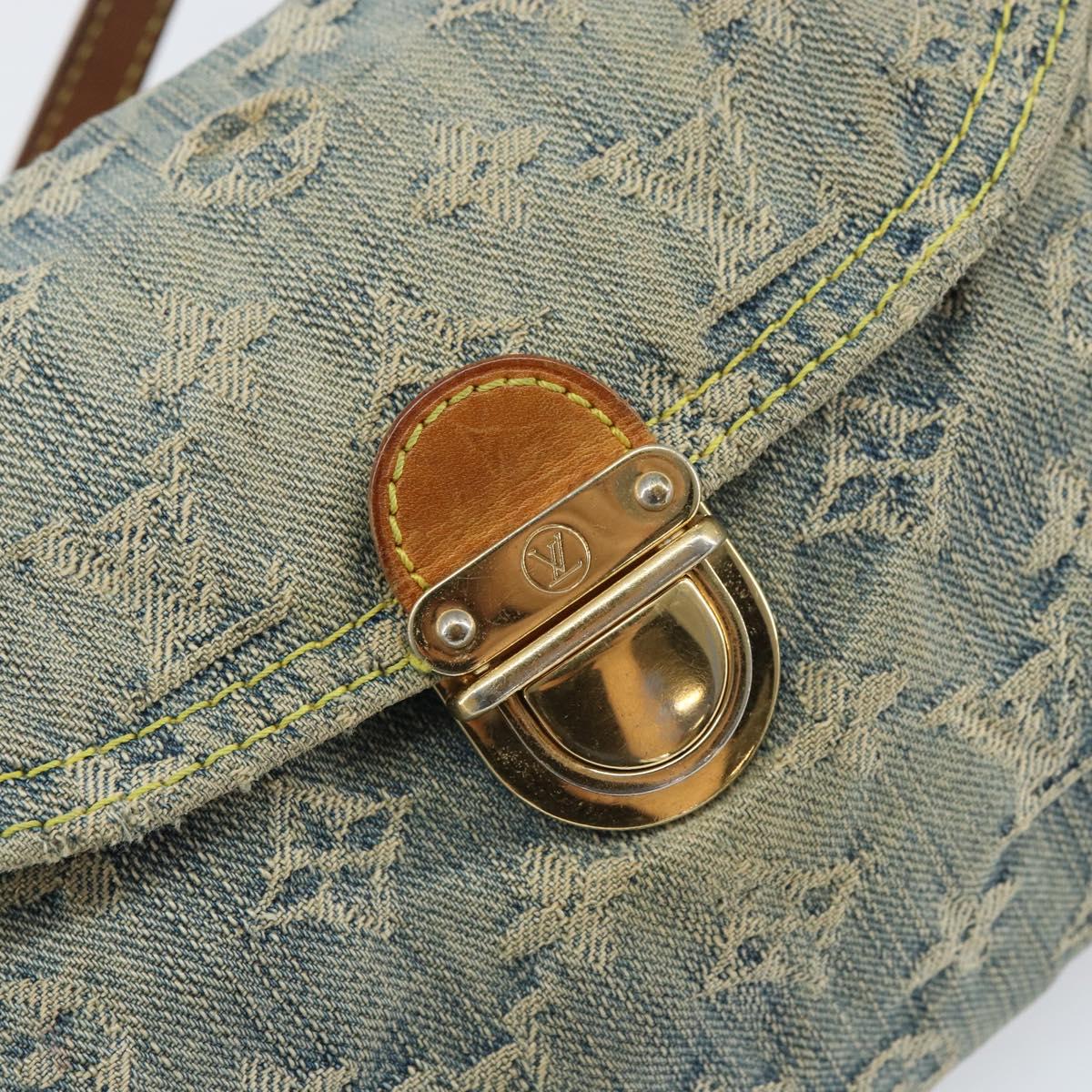 LOUIS VUITTON Monogram Denim Mini Preity Shoulder Bag Blue M95050 Auth 157186