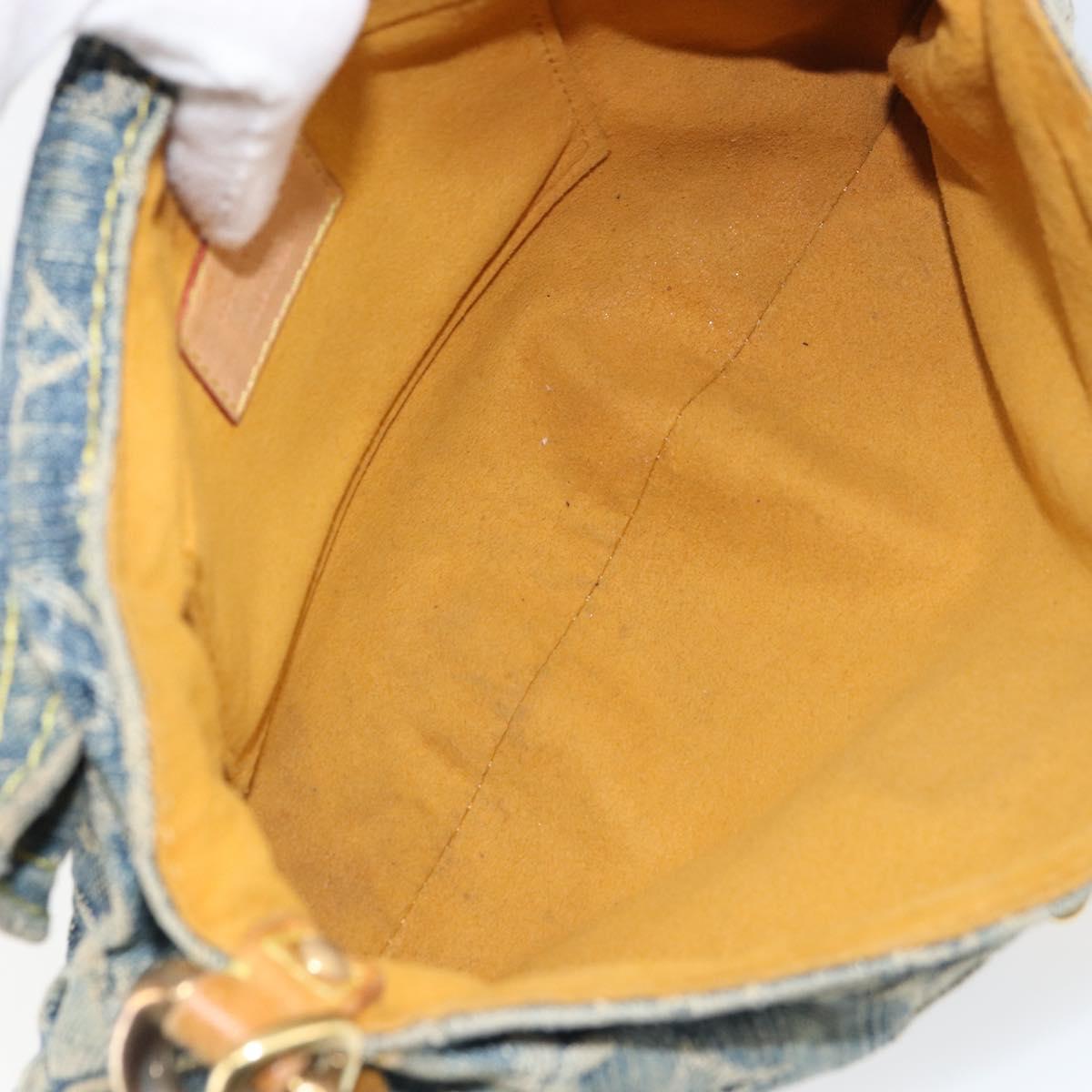 LOUIS VUITTON Monogram Denim Mini Preity Shoulder Bag Blue M95050 Auth 157186