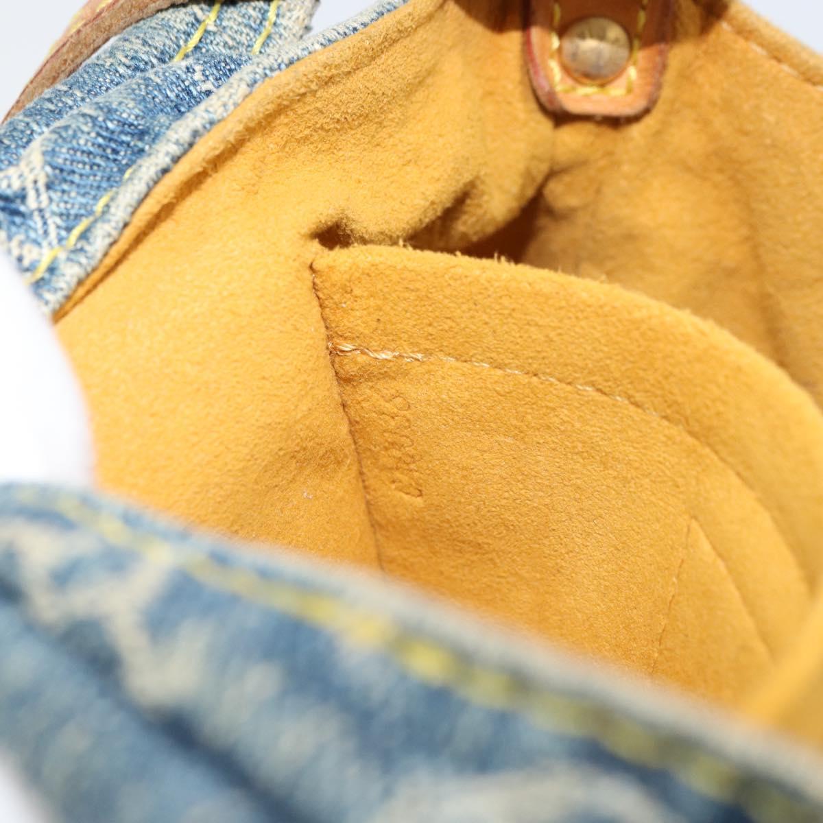 LOUIS VUITTON Monogram Denim Mini Preity Shoulder Bag Blue M95050 Auth 157186