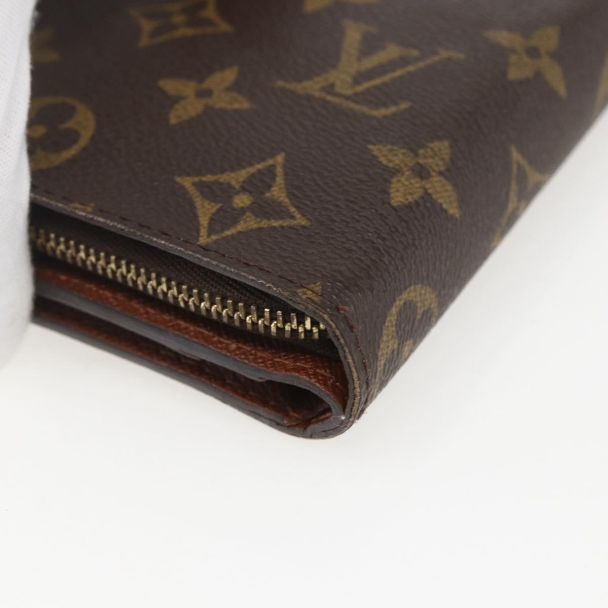 LOUIS VUITTON Monogram Compact Zip Wallet M61667 LV Auth 157192