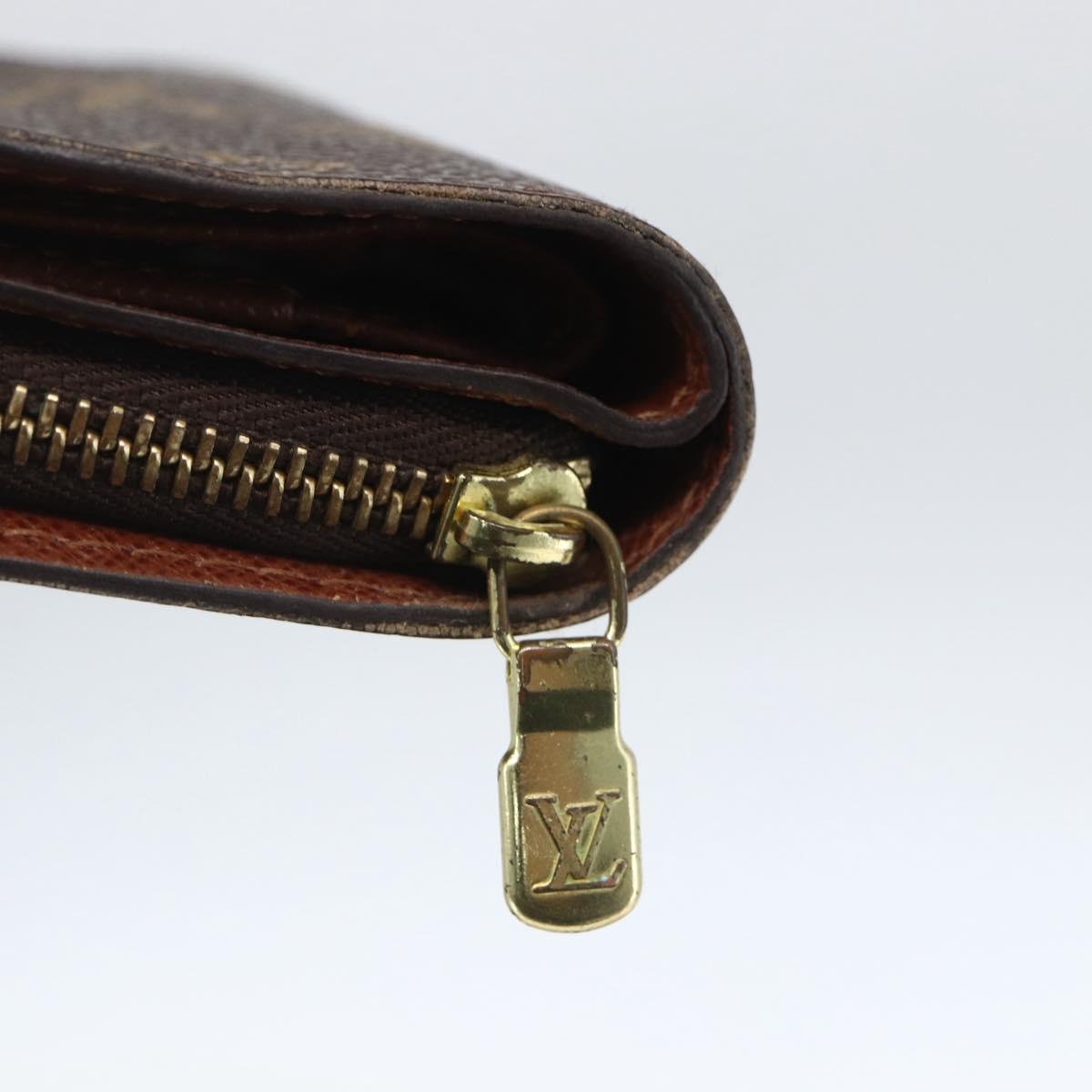 LOUIS VUITTON Monogram Compact Zip Wallet M61667 LV Auth 157192