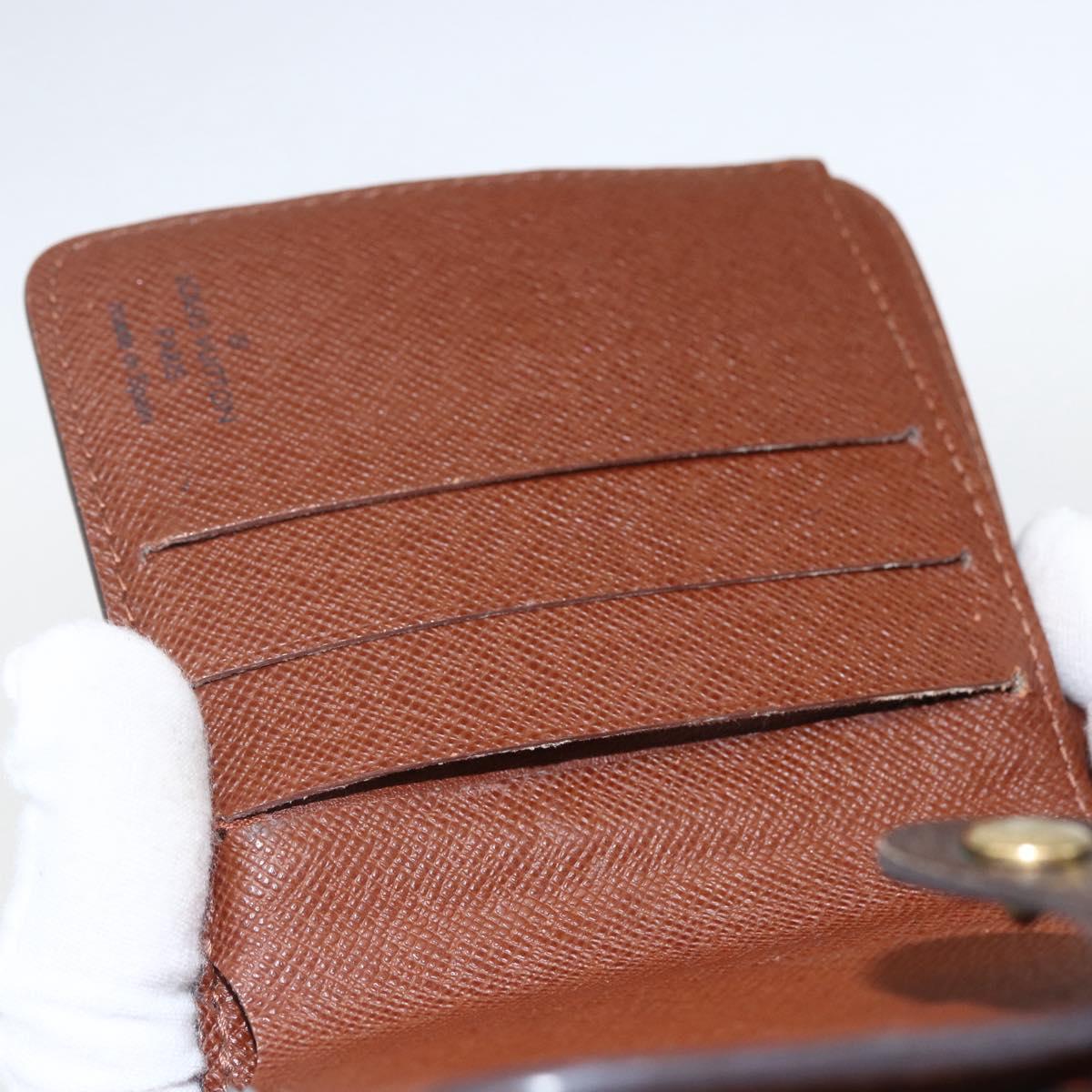 LOUIS VUITTON Monogram Compact Zip Wallet M61667 LV Auth 157192