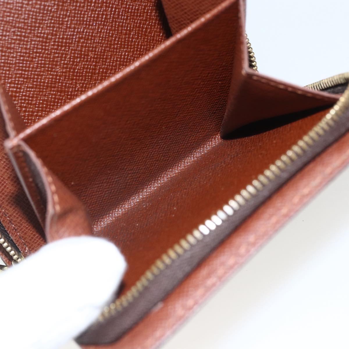 LOUIS VUITTON Monogram Compact Zip Wallet M61667 LV Auth 157192