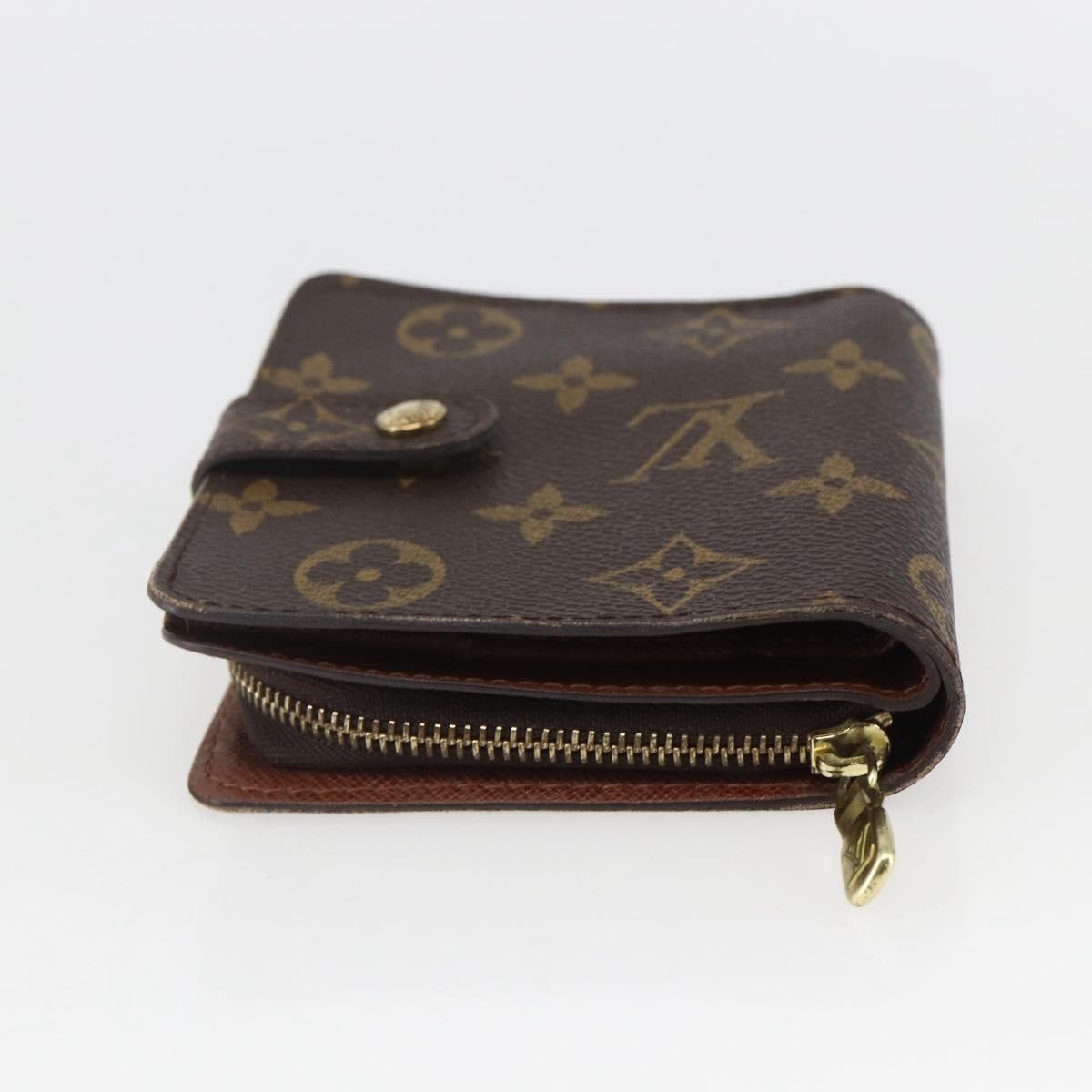 LOUIS VUITTON Monogram Compact Zip Wallet M61667 LV Auth 157192