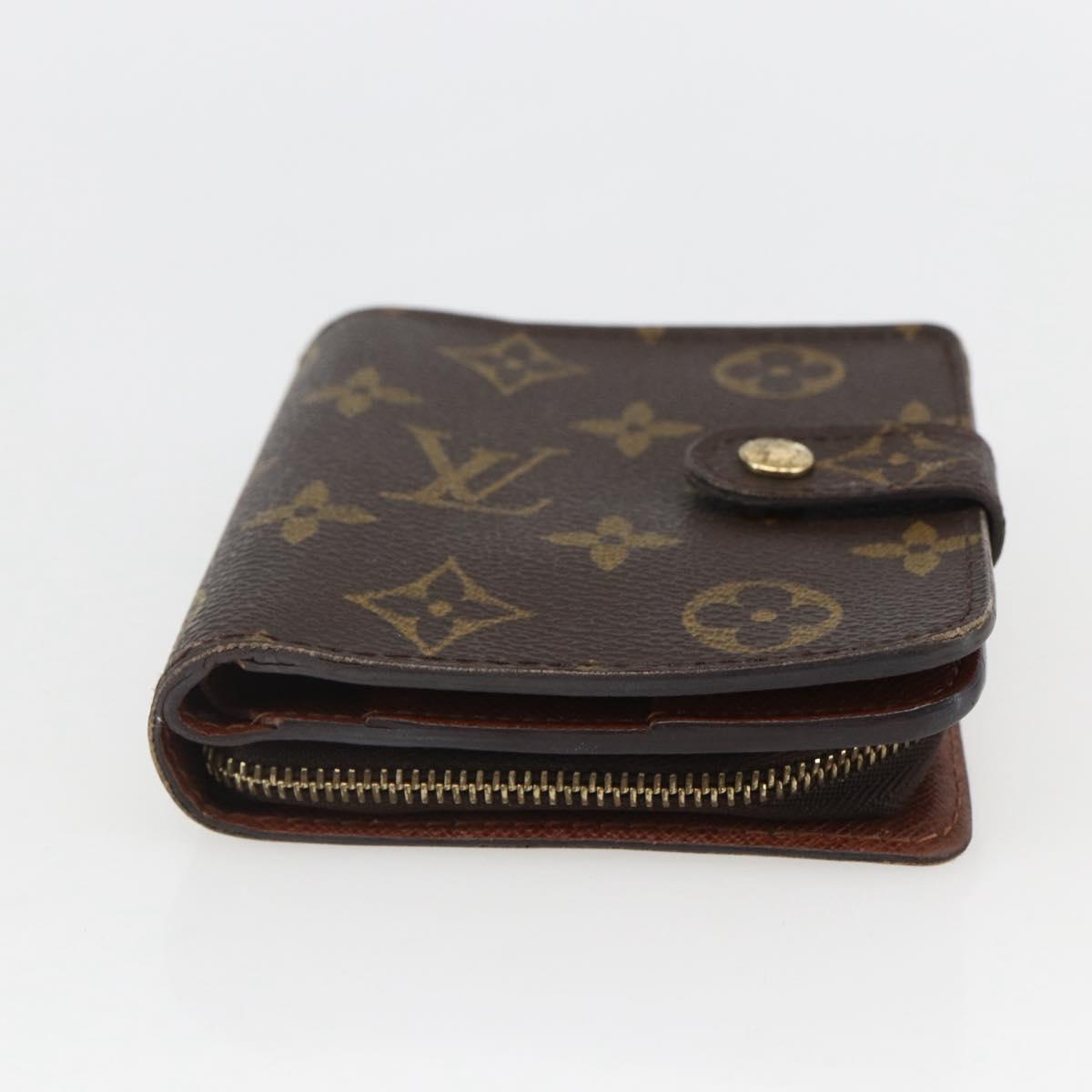 LOUIS VUITTON Monogram Compact Zip Wallet M61667 LV Auth 157192