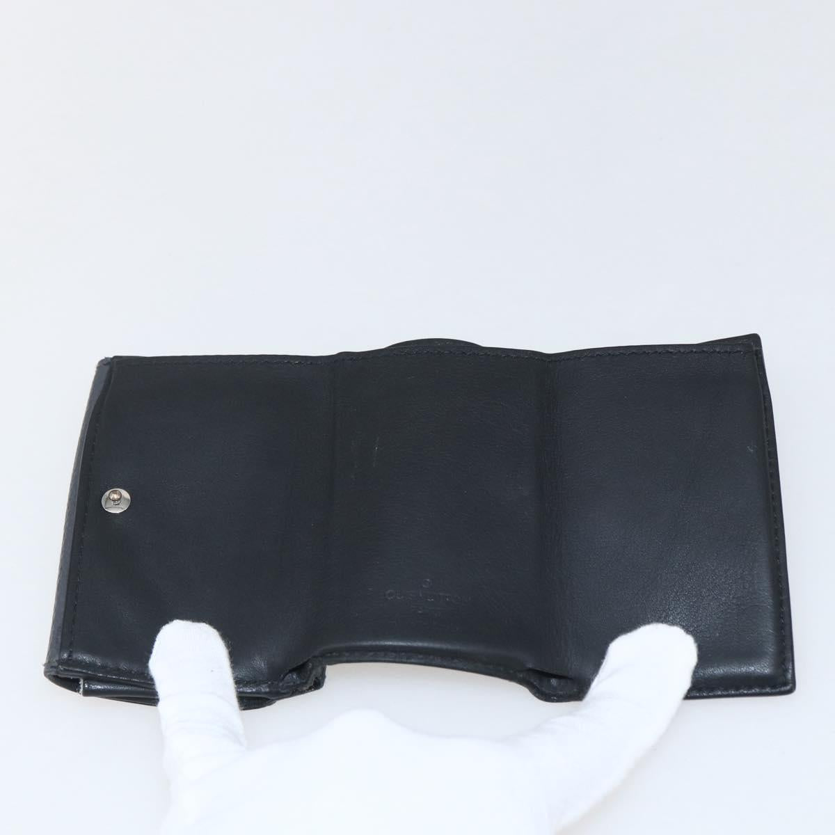 LOUIS VUITTON Monogram Eclipse Discovery Compact Wallet M67630 LV Auth 157193