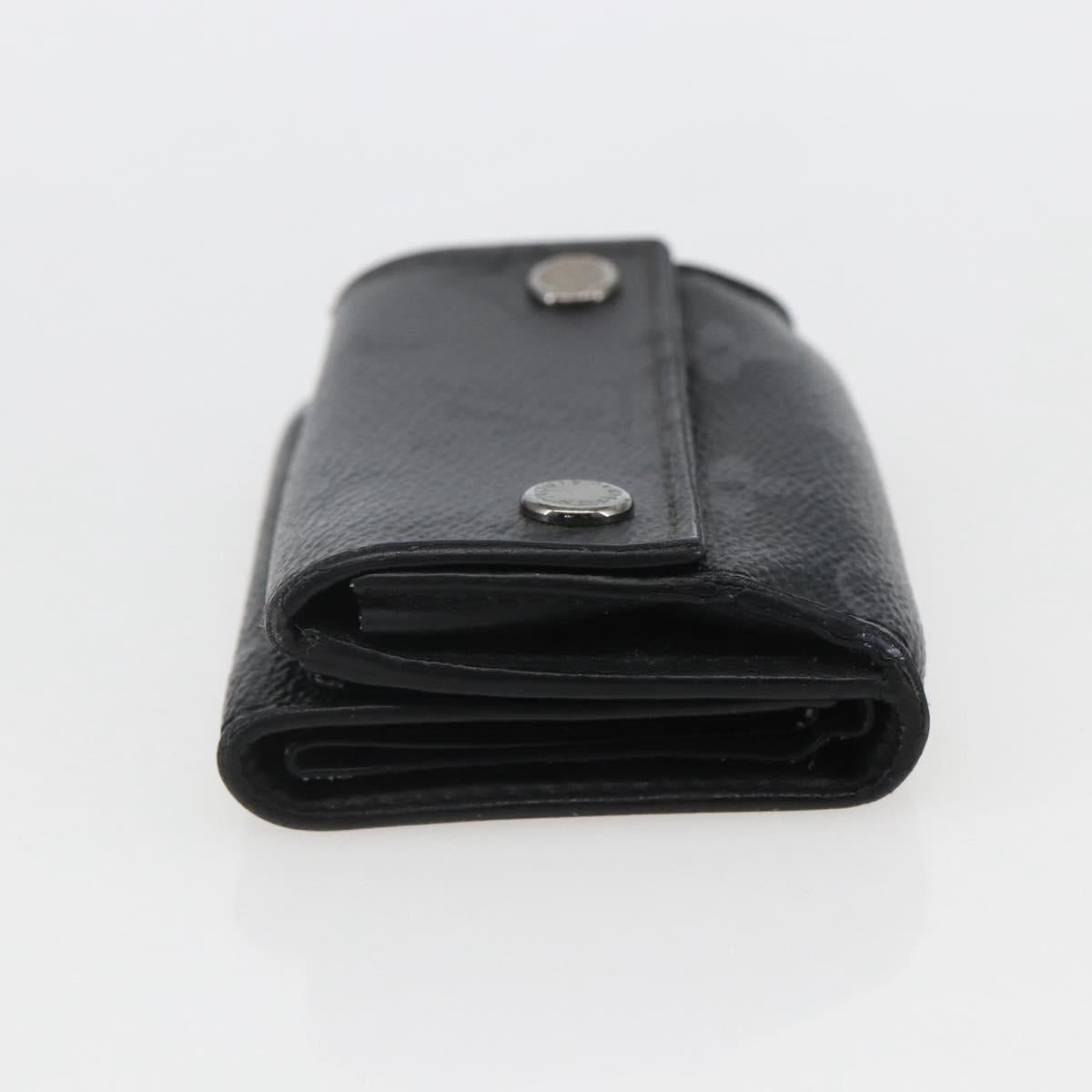 LOUIS VUITTON Monogram Eclipse Discovery Compact Wallet M67630 LV Auth 157193