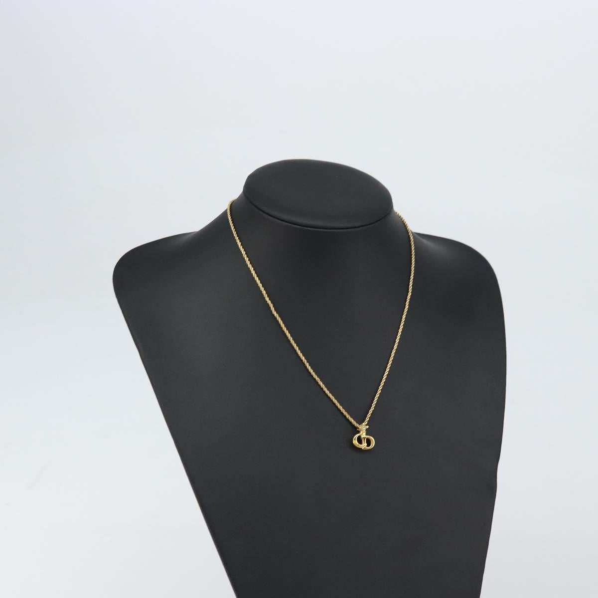 Christian Dior Necklace metal Gold Tone Auth 157194V