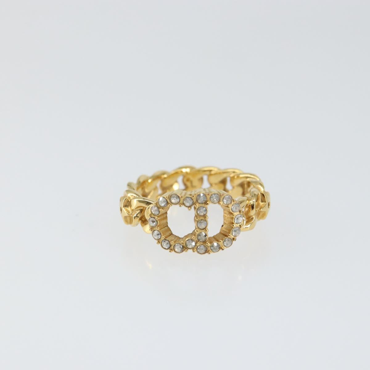 Christian Dior Ring metal Gold Tone Auth 157196V