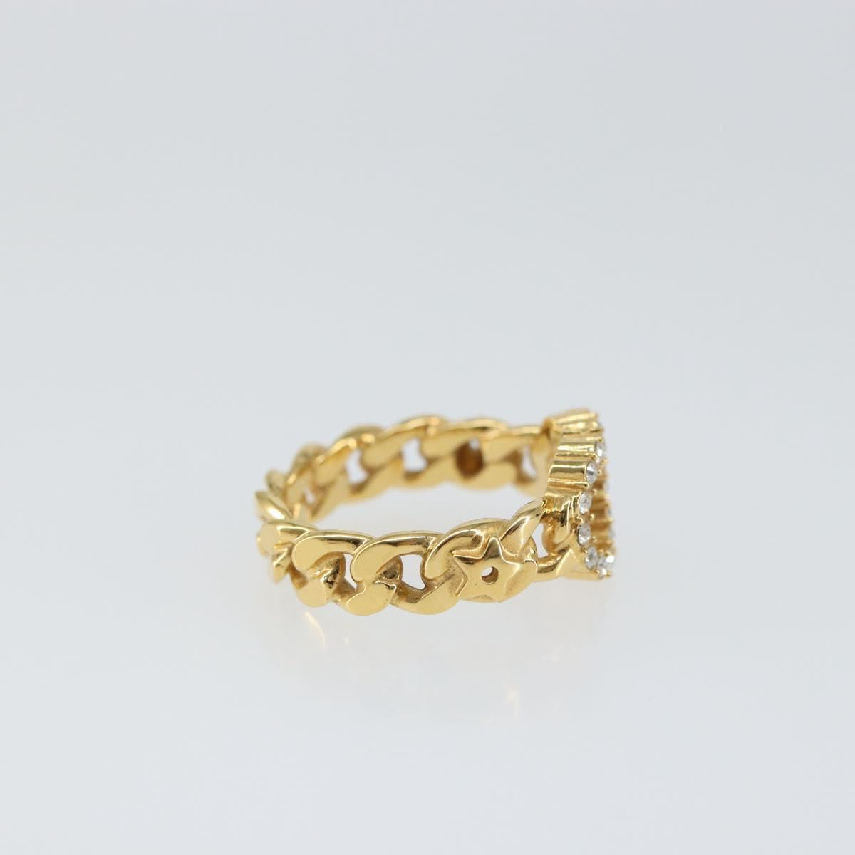 Christian Dior Ring metal Gold Tone Auth 157196V