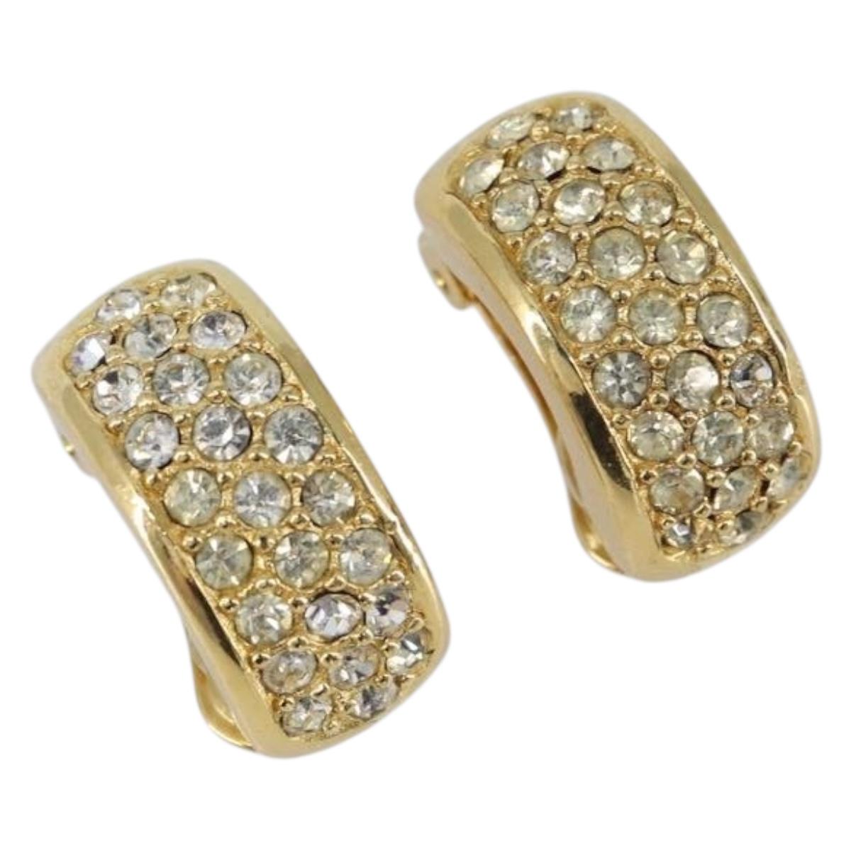Christian Dior Earring metal Gold Tone Auth 157197V