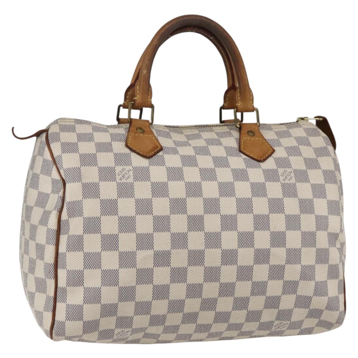 LOUIS VUITTON Damier Azur Speedy 30 Hand Bag N41533 LV Auth 157214
