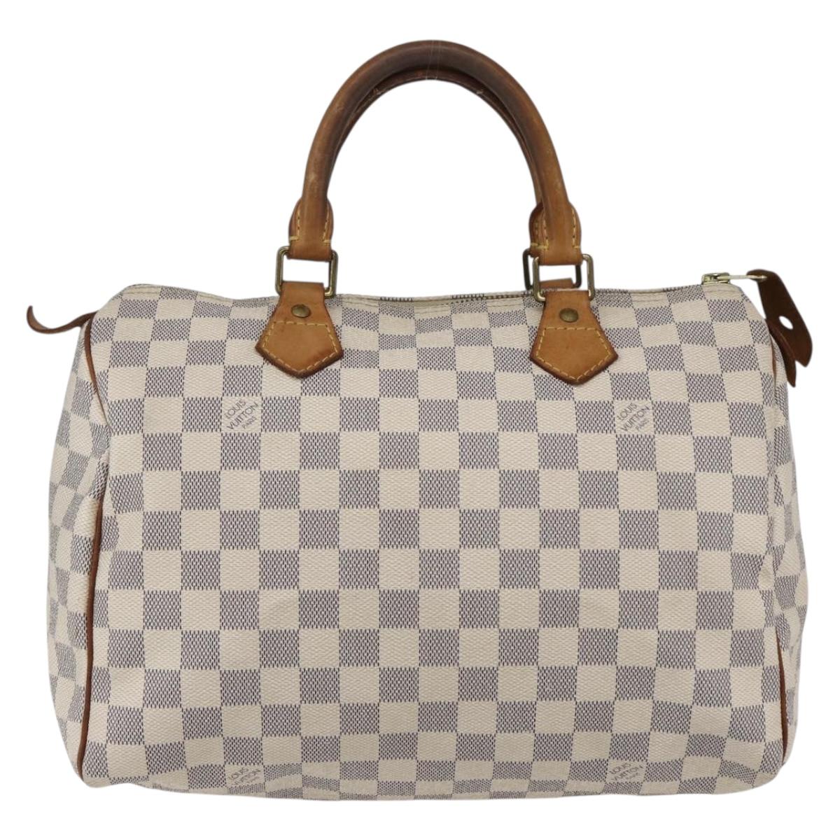 LOUIS VUITTON Damier Azur Speedy 30 Hand Bag N41533 LV Auth 157214