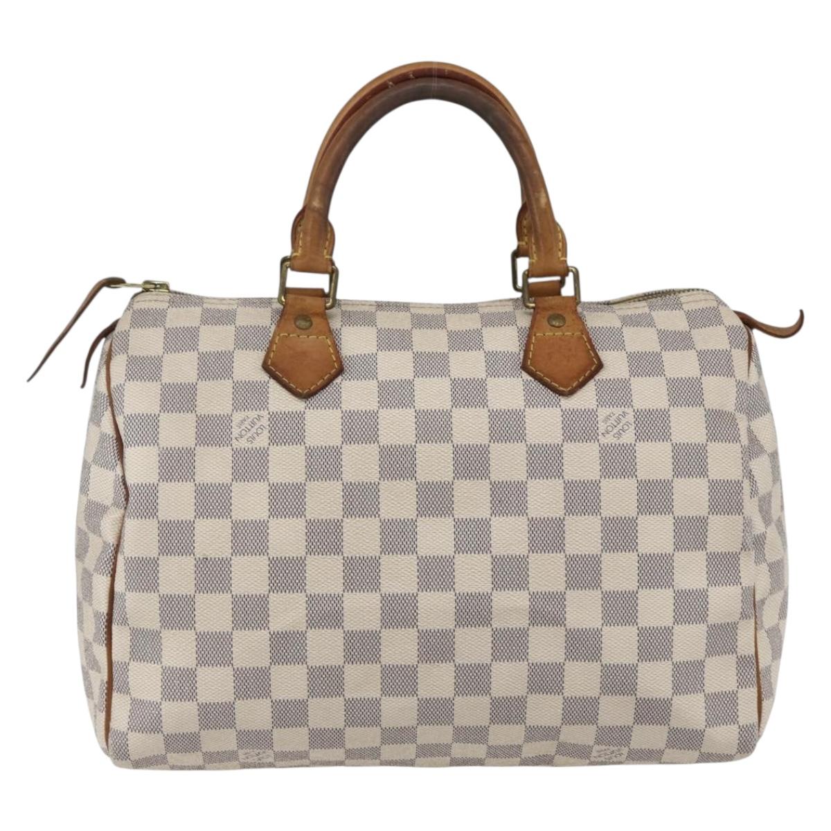 LOUIS VUITTON Damier Azur Speedy 30 Hand Bag N41533 LV Auth 157214