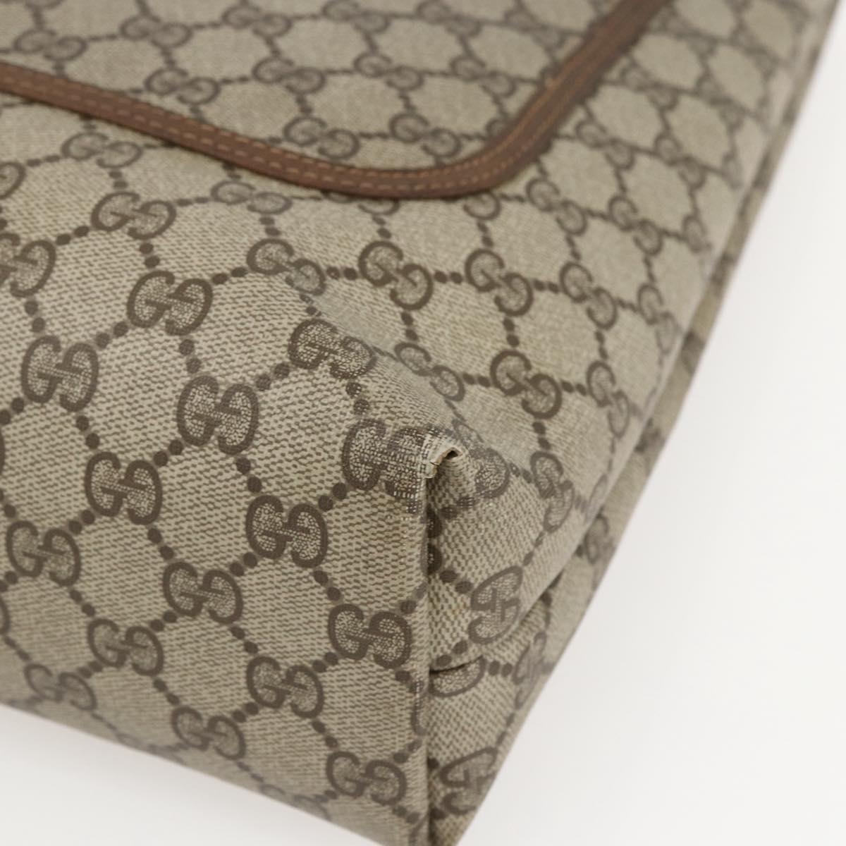 GUCCI GG Supreme Web Sherry Line Tote Bag PVC Beige Red 39 02 003 Auth 157220