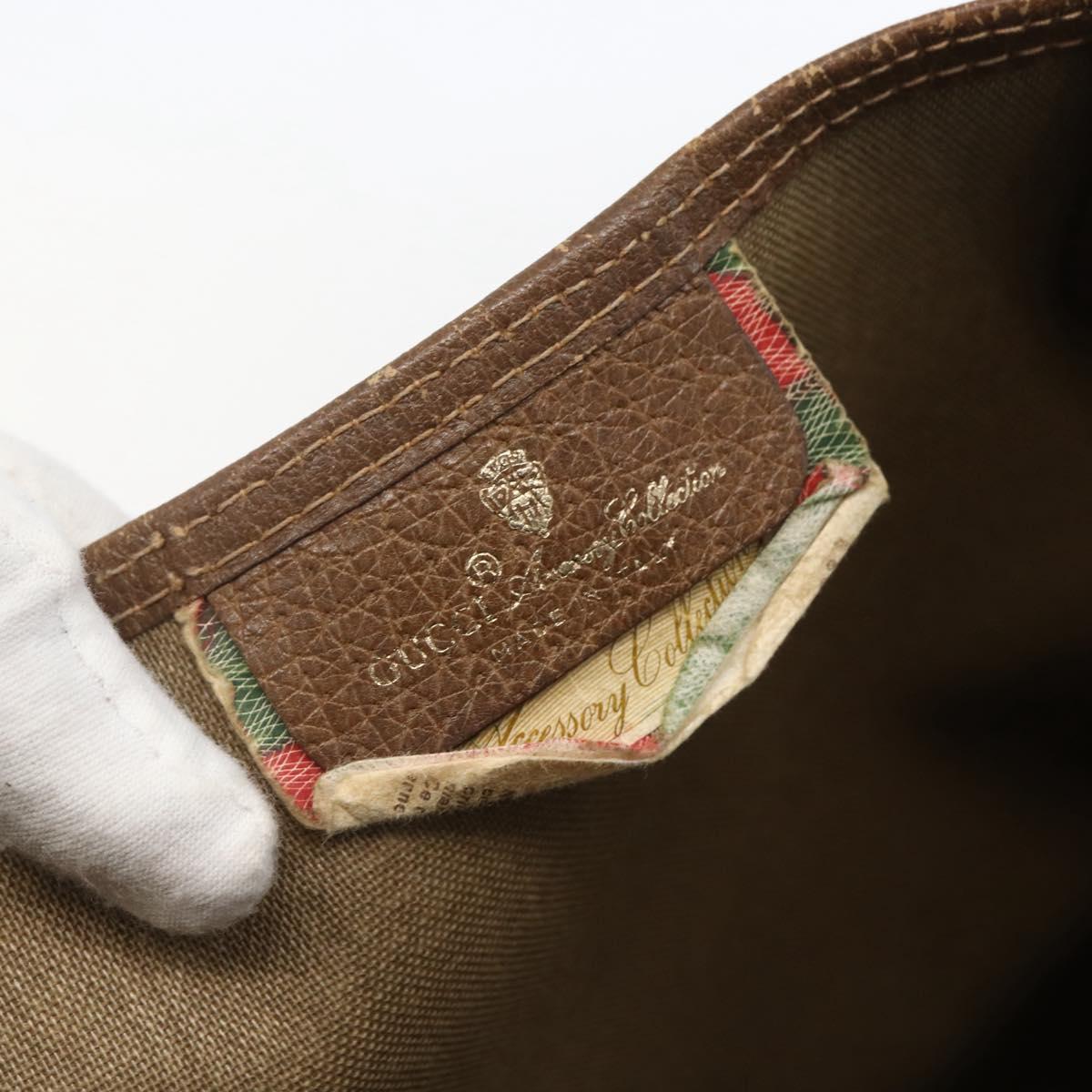 GUCCI GG Supreme Web Sherry Line Tote Bag PVC Beige Red 39 02 003 Auth 157220