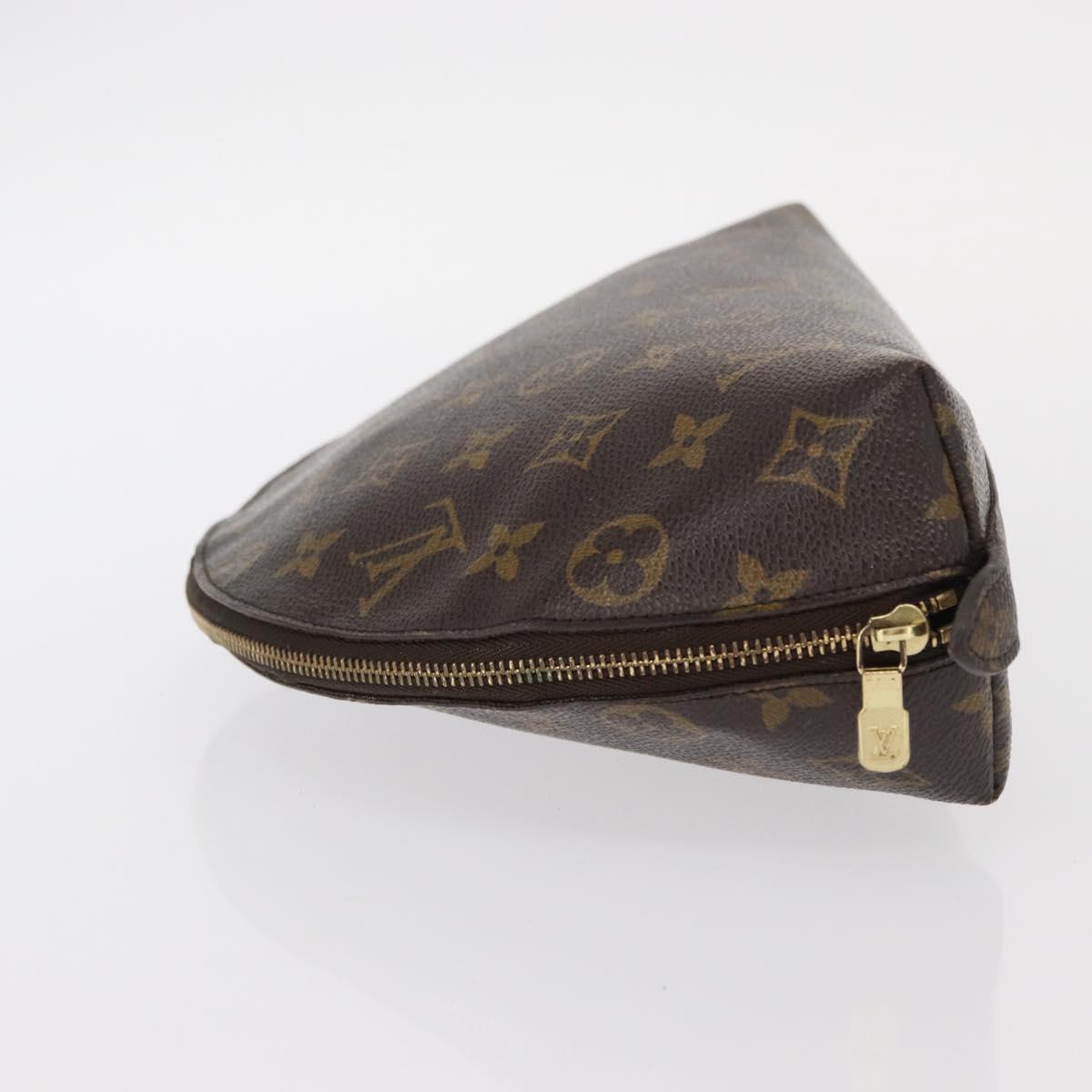 LOUIS VUITTON Monogram Trousse Demi Ronde Cosmetic Pouch M47520 LV Auth 157229
