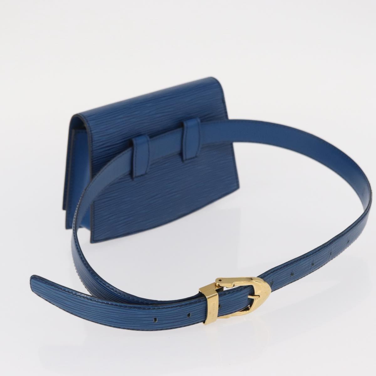 LOUIS VUITTON Epi Ceinture Tilsitt Pochette Waist Bag Blue M52605 LV Auth 157230