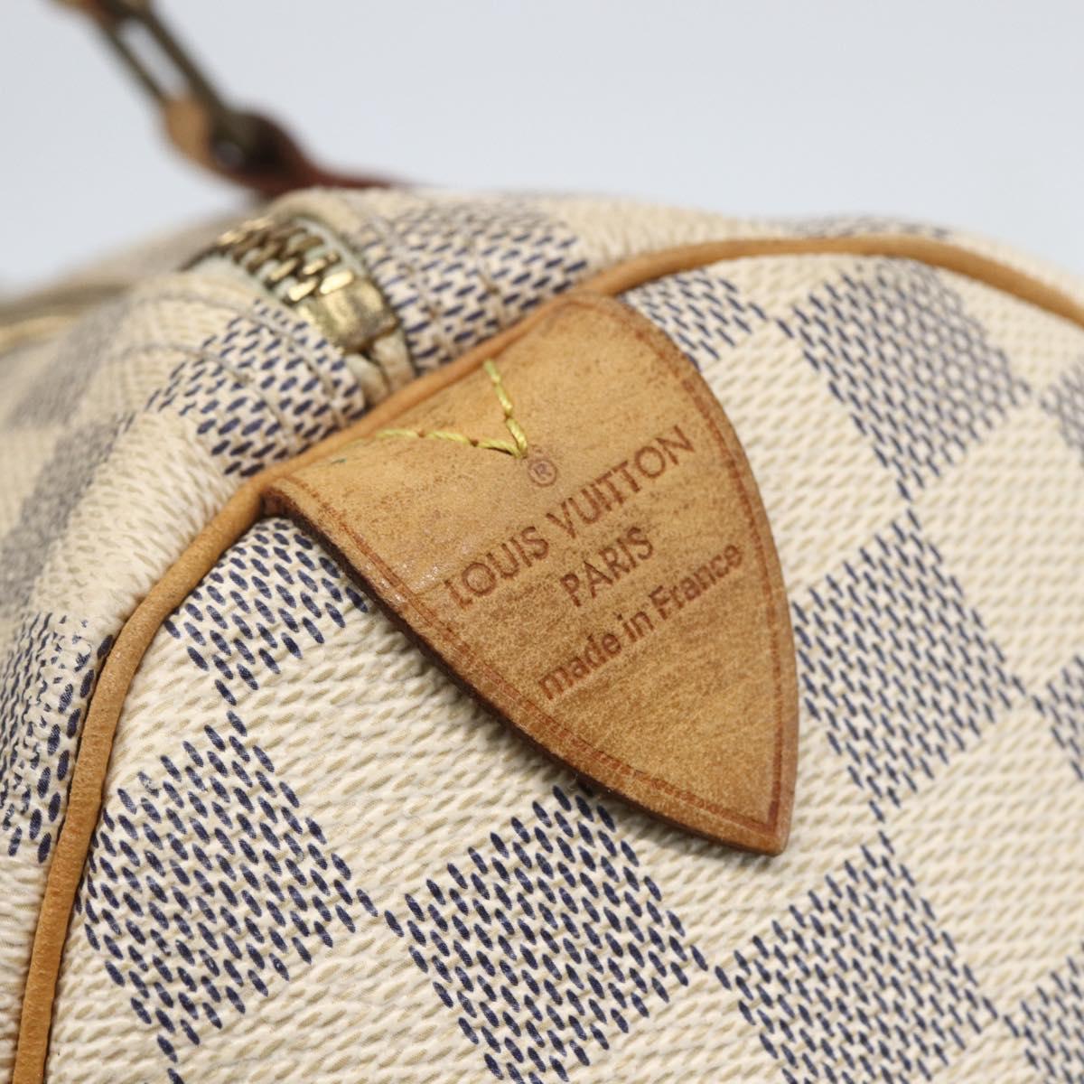 LOUIS VUITTON Damier Azur Speedy 30 Hand Bag N41533 LV Auth 157243