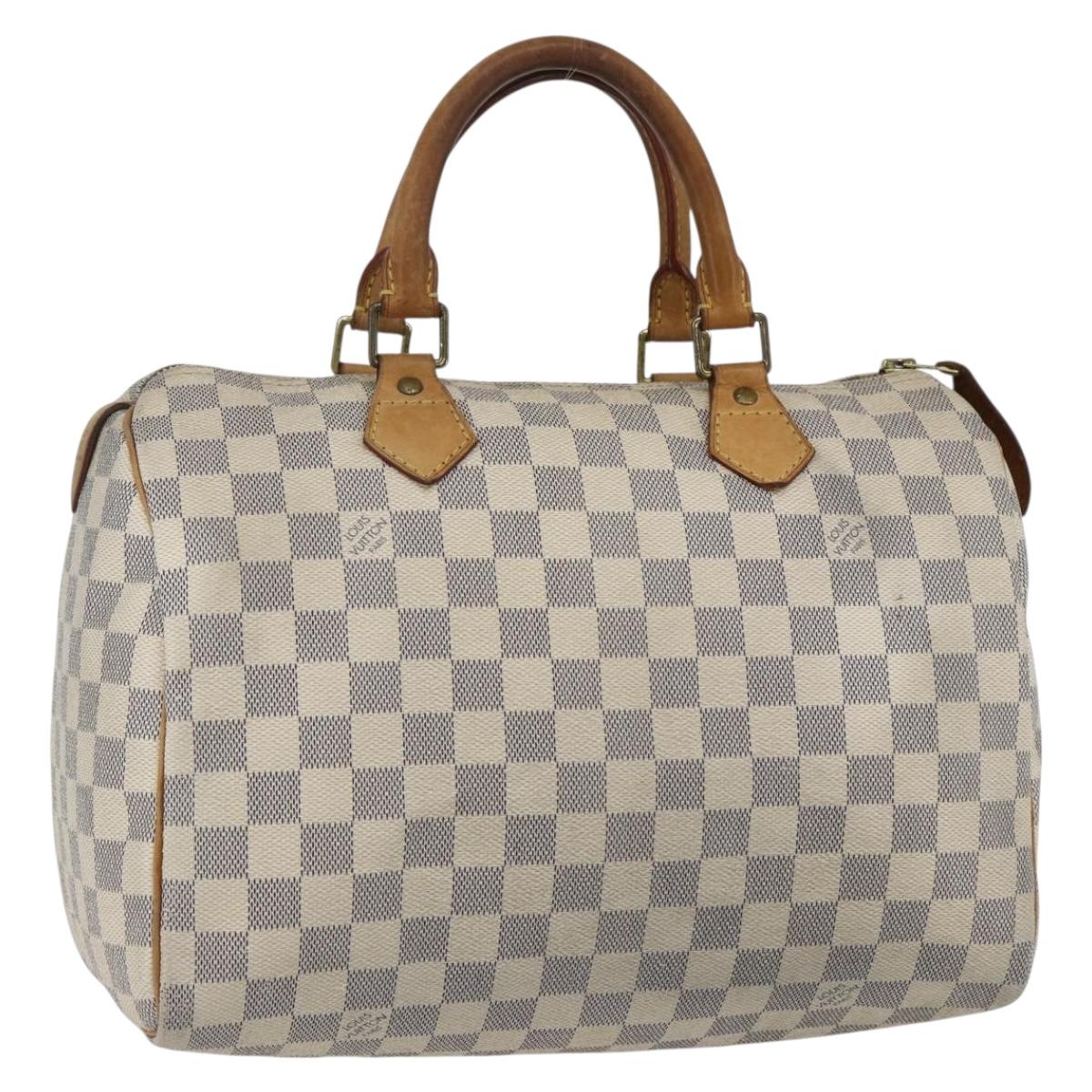 LOUIS VUITTON Damier Azur Speedy 30 Hand Bag N41533 LV Auth 157243