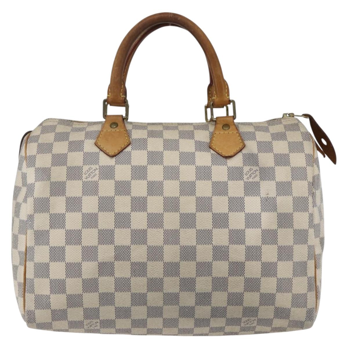 LOUIS VUITTON Damier Azur Speedy 30 Hand Bag N41533 LV Auth 157243