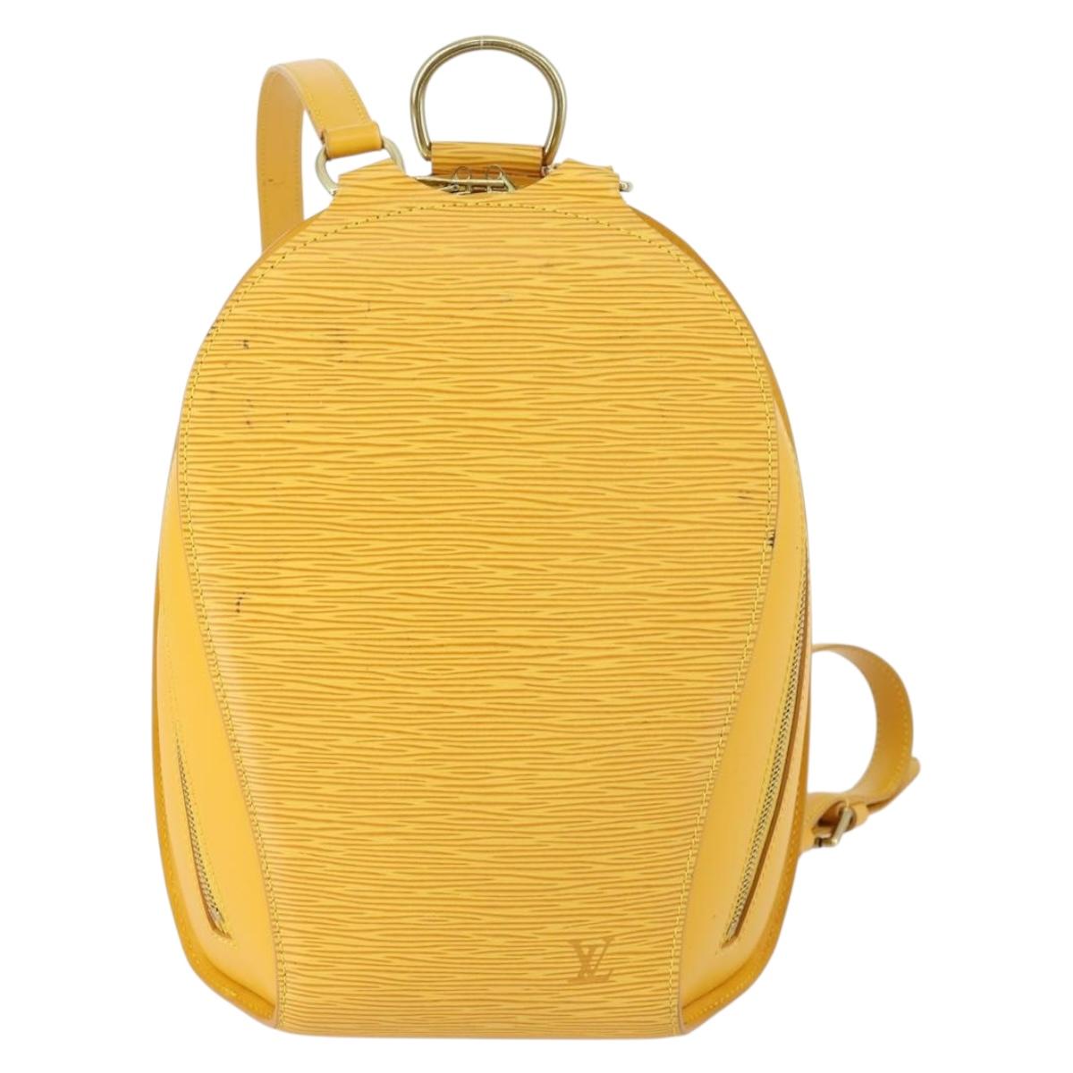 LOUIS VUITTON Epi Mabillon Backpack Yellow M52239 LV Auth 157244
