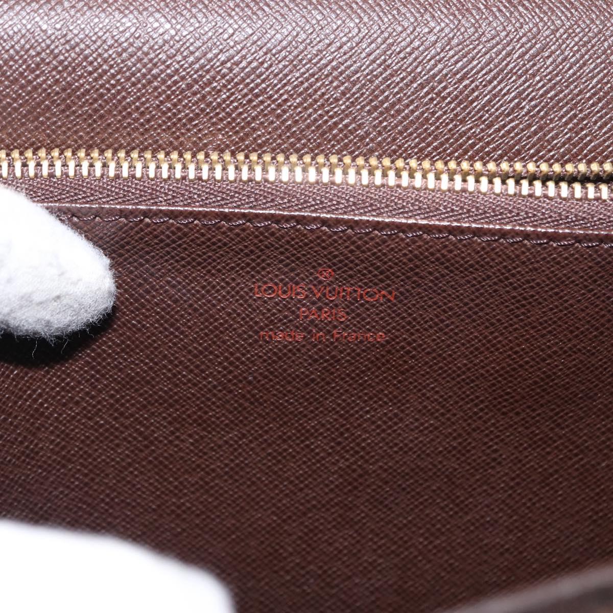 LOUIS VUITTON Damier Ebene Malesherbes Hand Bag N51379 LV Auth 157245