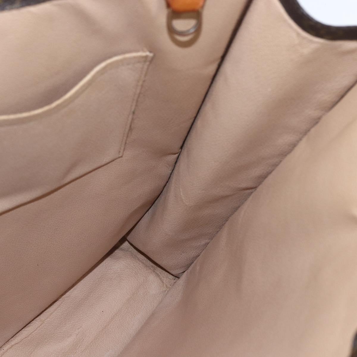 LOUIS VUITTON Monogram Sac Plat Hand Bag M51140 LV Auth 157247