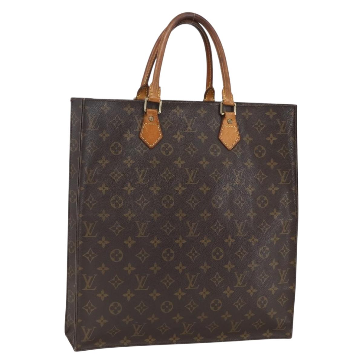LOUIS VUITTON Monogram Sac Plat Hand Bag M51140 LV Auth 157247
