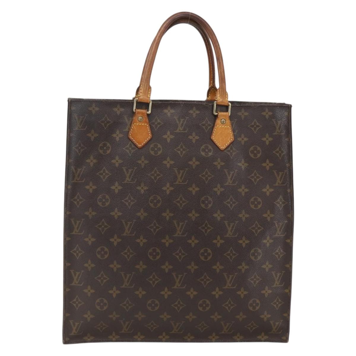 LOUIS VUITTON Monogram Sac Plat Hand Bag M51140 LV Auth 157247