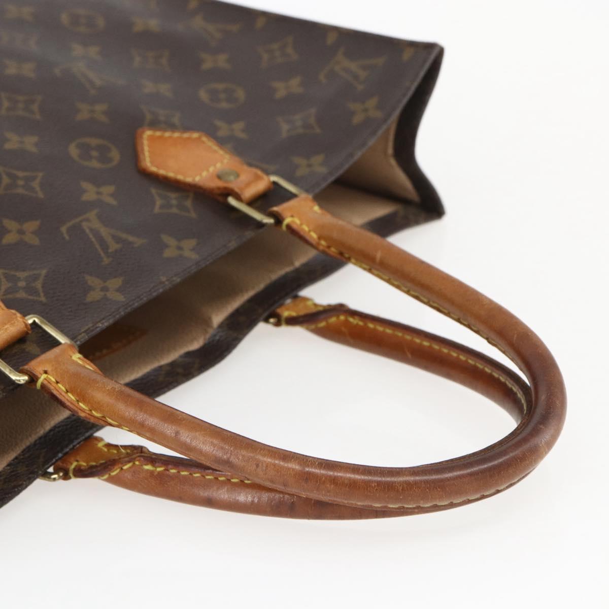 LOUIS VUITTON Monogram Sac Plat Hand Bag M51140 LV Auth 157247