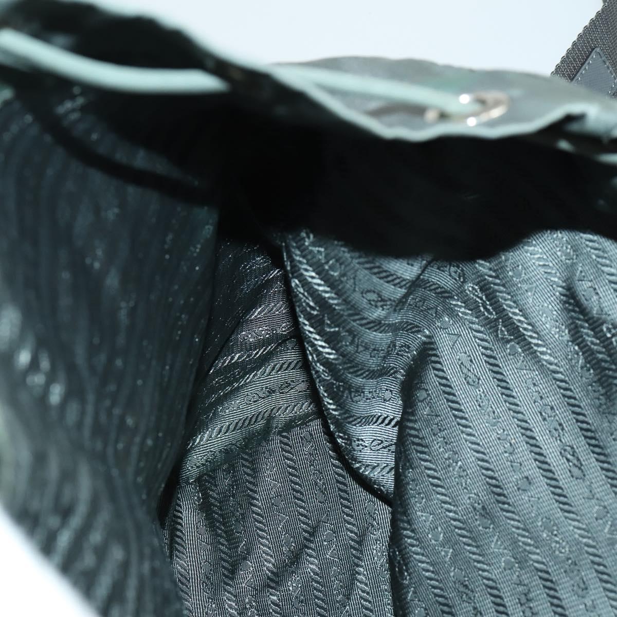 PRADA Backpack Nylon Green Silver Auth 157248