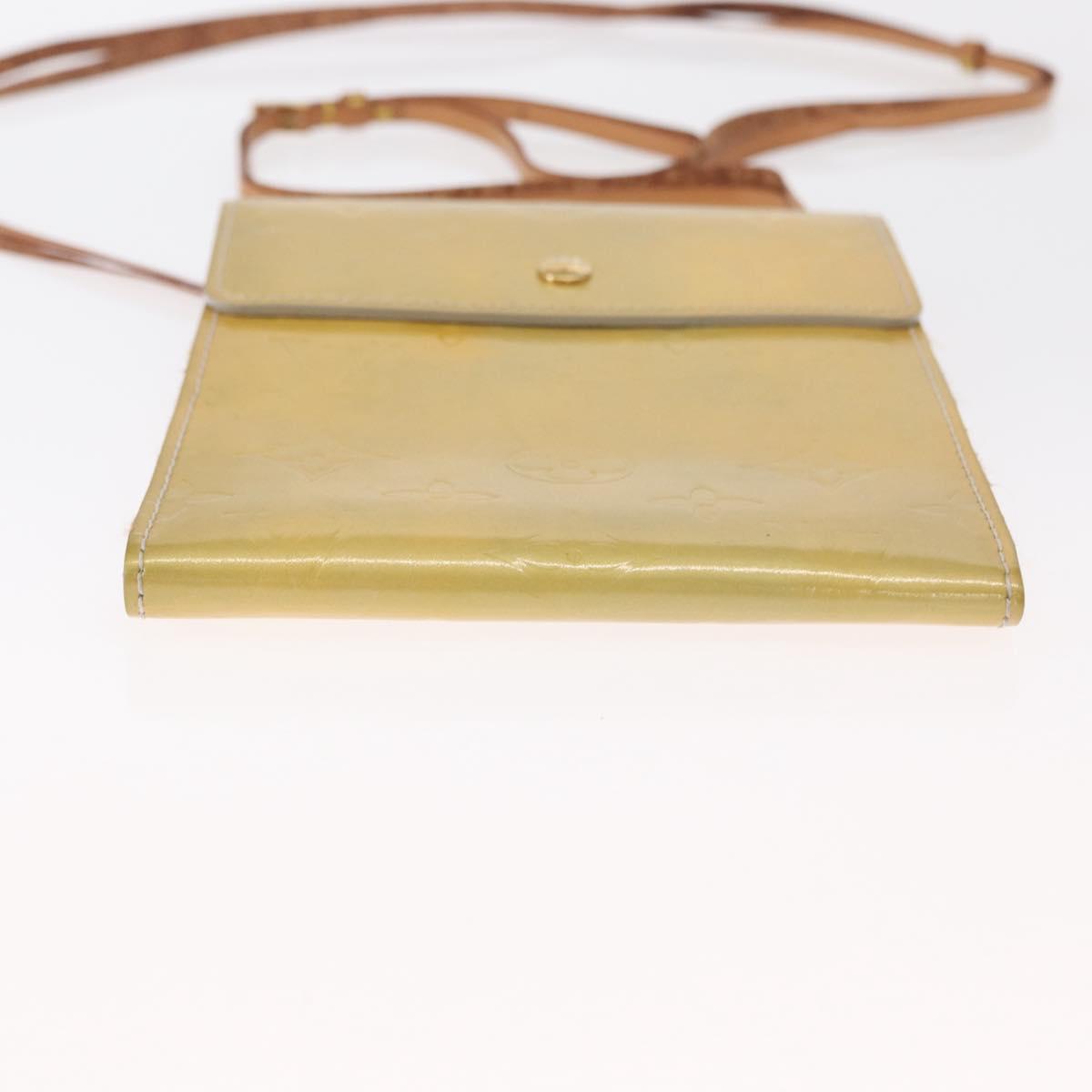 LOUIS VUITTON Monogram Vernis Motto Accessory Pouch Gris M91030 LV Auth 157253